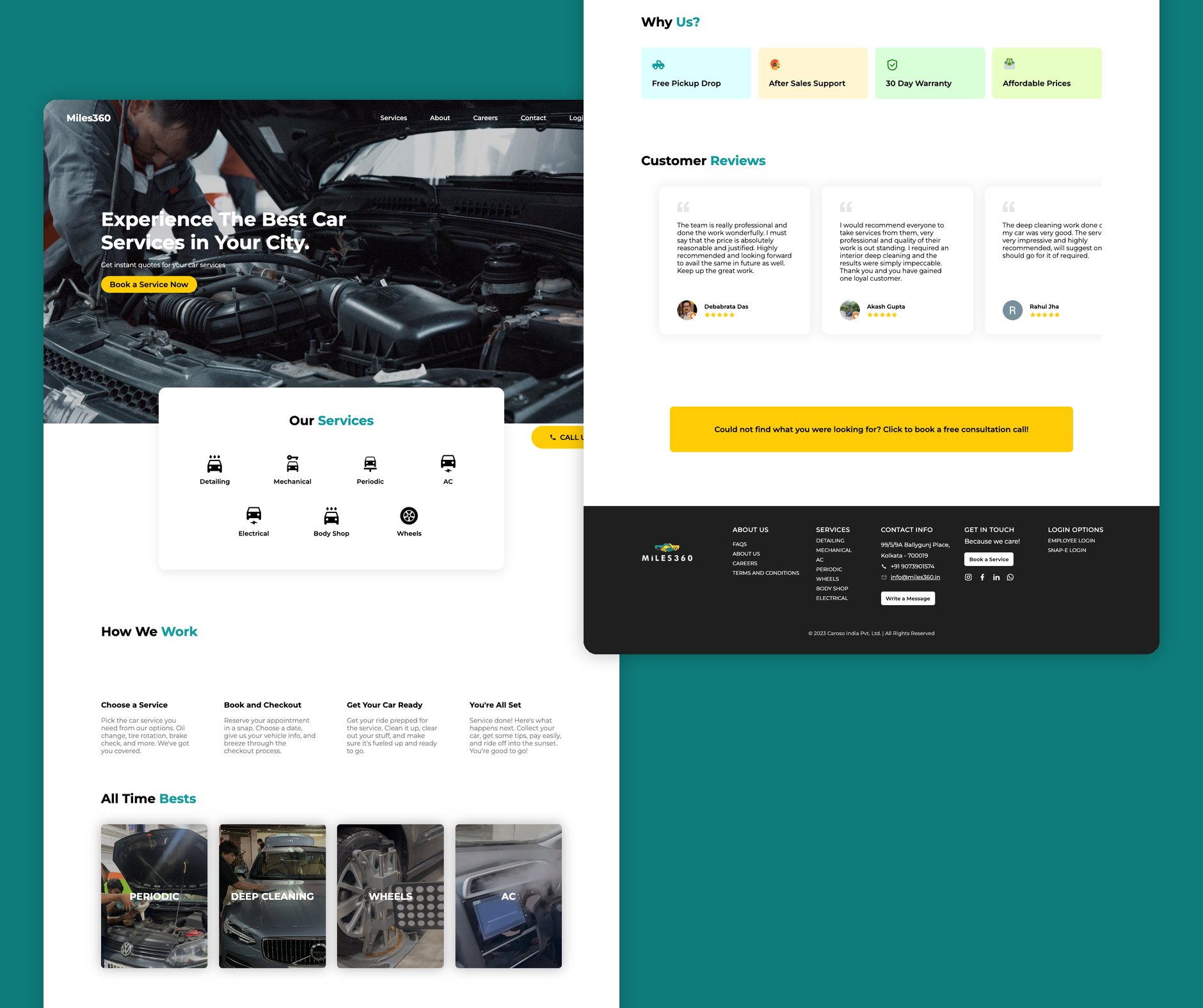 Auto repair shop website