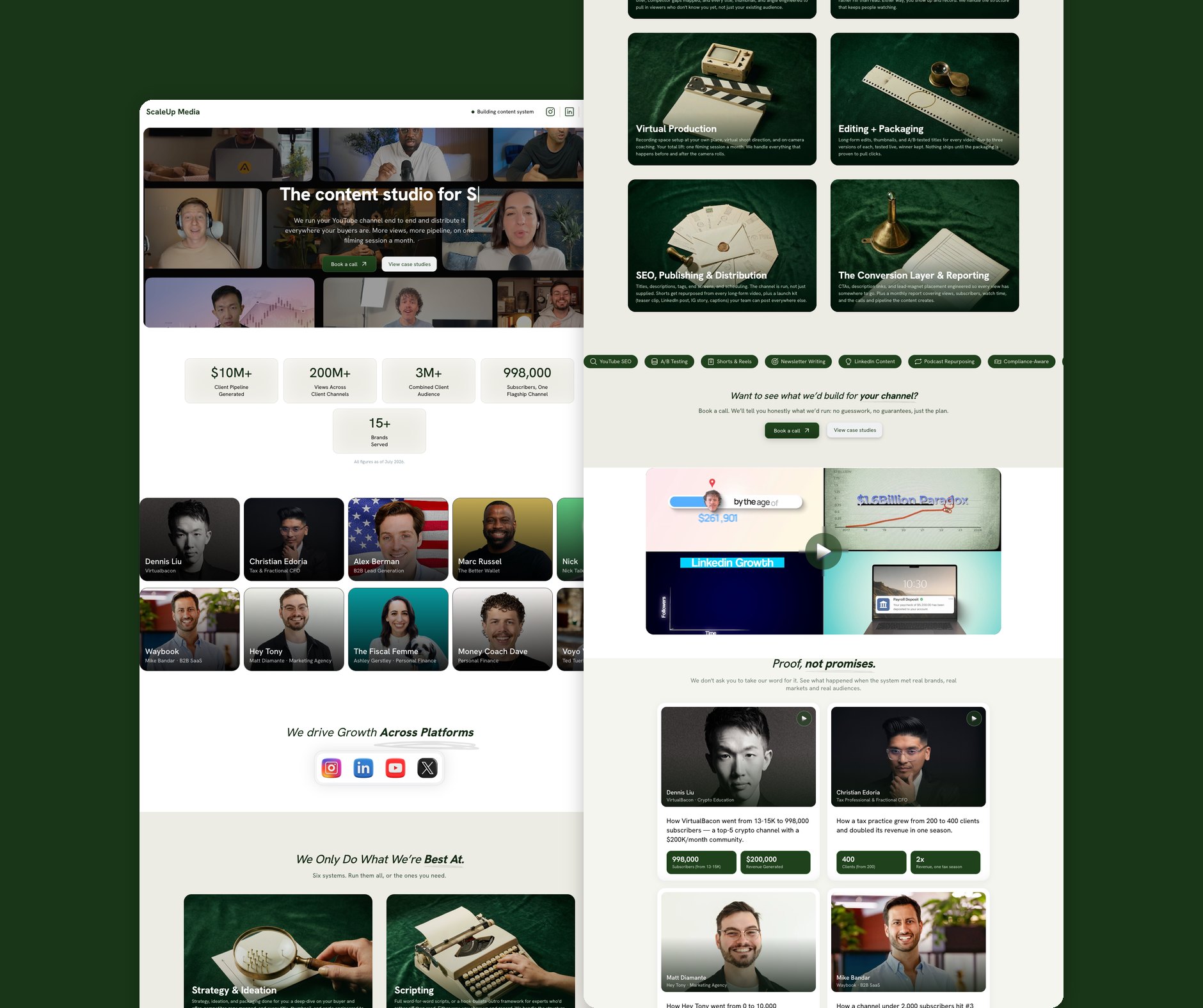 Content studio for SaaS and finance brands website