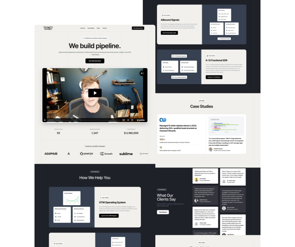 TAM To Target website